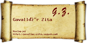 Gavallér Zita névjegykártya